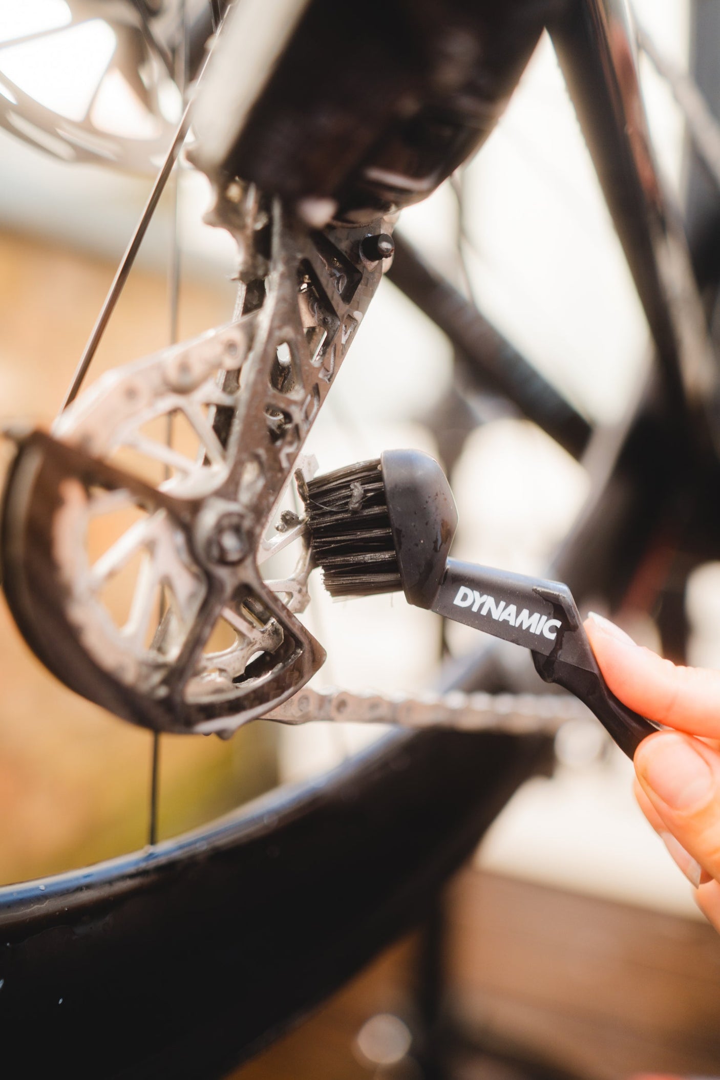 Brosse de détail pour transmission dynamique