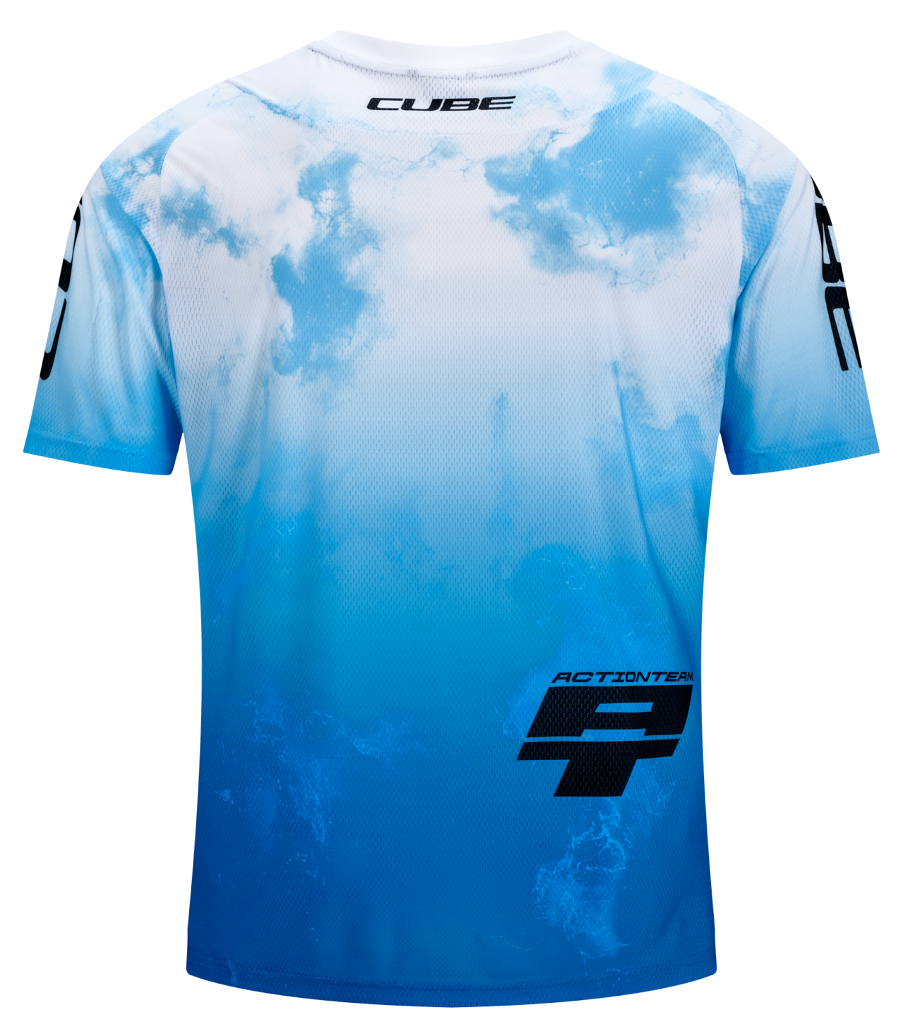 CUBE VTT Maillot X Actionteam manches courtes homme topas blue