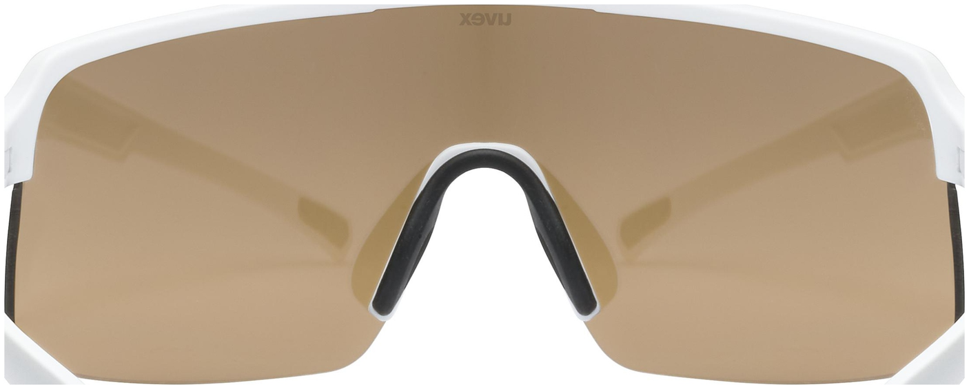 uvex Dyrt Lunettes de vélo Blanc Mat / Miroir Or