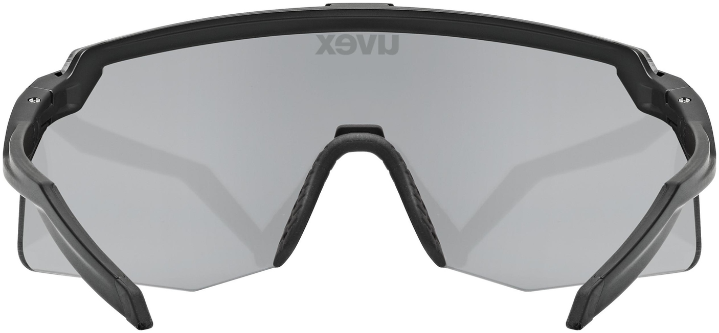uvex Pace Stage S Lunettes de vélo Noir Mat / Miroir Argent