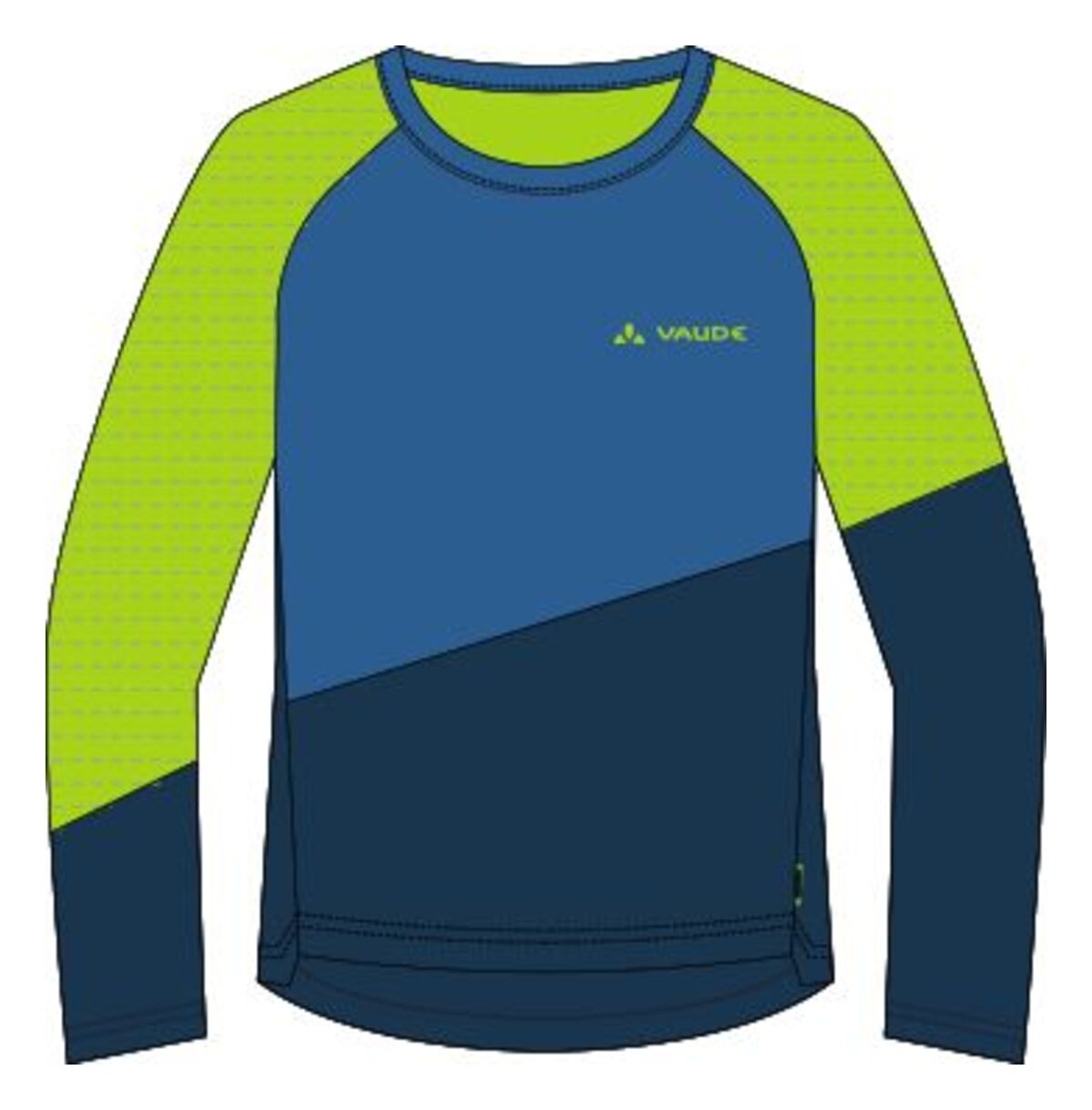 VAUDE Moab T-shirt manches longues enfant bleu/vert