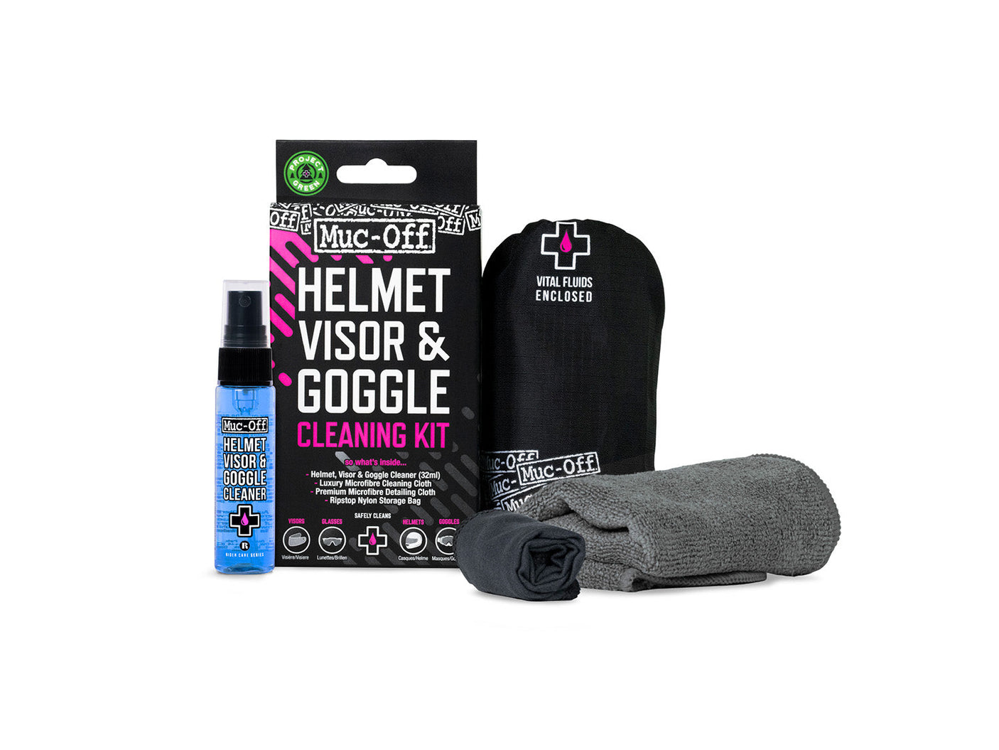 Kit de nettoyage Muc-Off Visor, Lens & Goggle V2