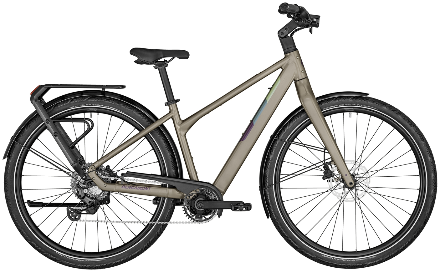 Bergamont E-Vitess Sport Lady Femme 360 taupe brillant marron