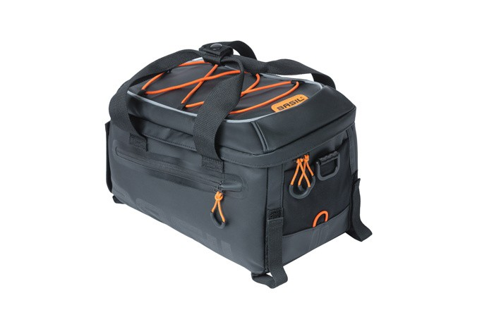 Basil Miles Sacoche de porte-bagages en bâche 7l noir/orange