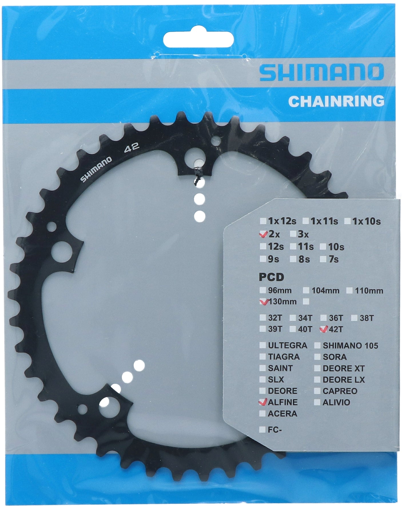 Shimano Alfine FC-S501 plateau 1 vitesse noir