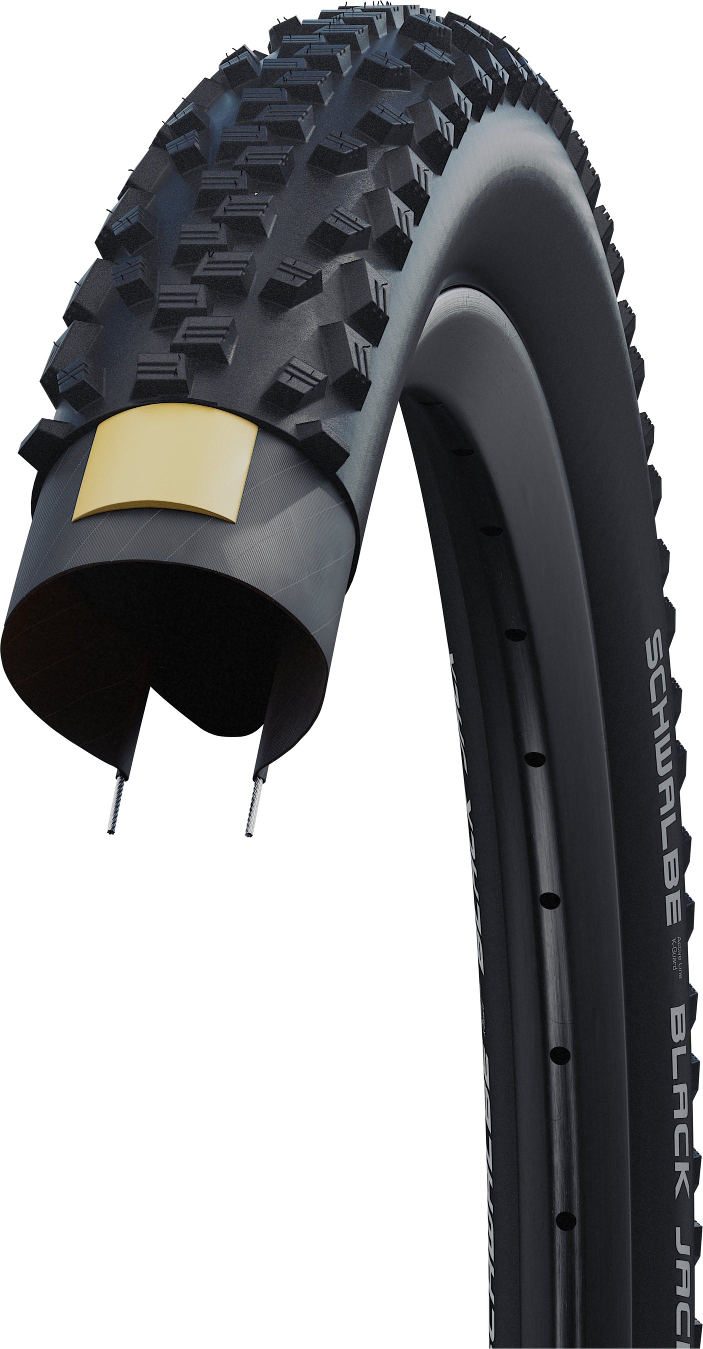 Schwalbe Black Jack pneu à tringle filaire Active 26'' K-Guard SBC