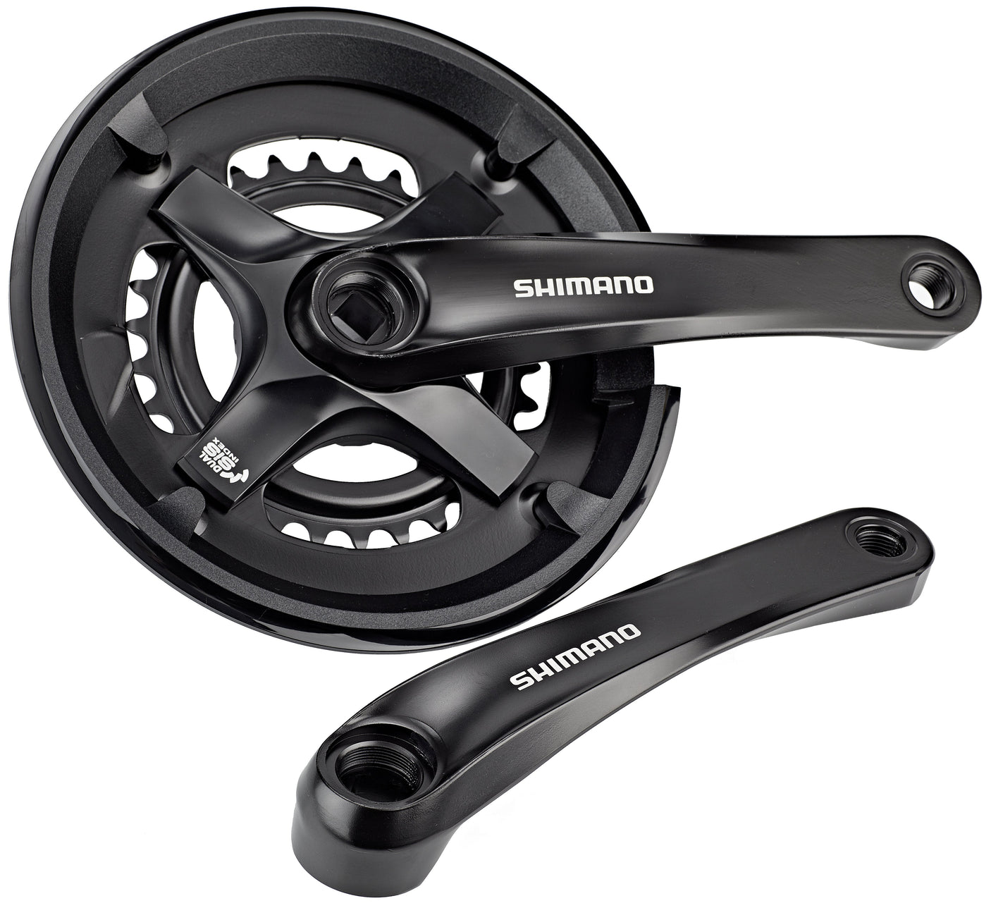 Shimano FC-TY501 Jeu de manivelles 2x7/8 vitesses 46-30 dents noir