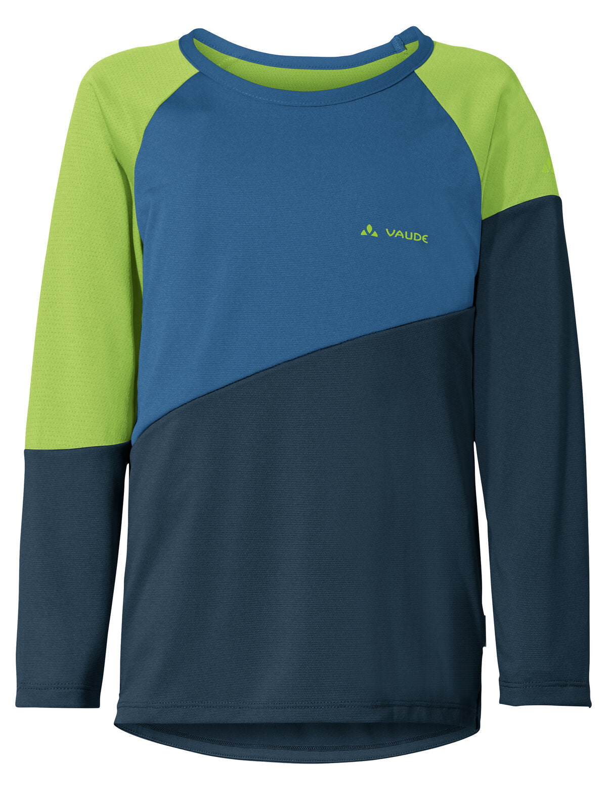VAUDE Moab T-shirt manches longues enfant bleu/vert