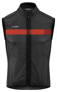 Cube TEAMLINE coupe-vent | Gilet de vélo homme | black – aktuelle Variante