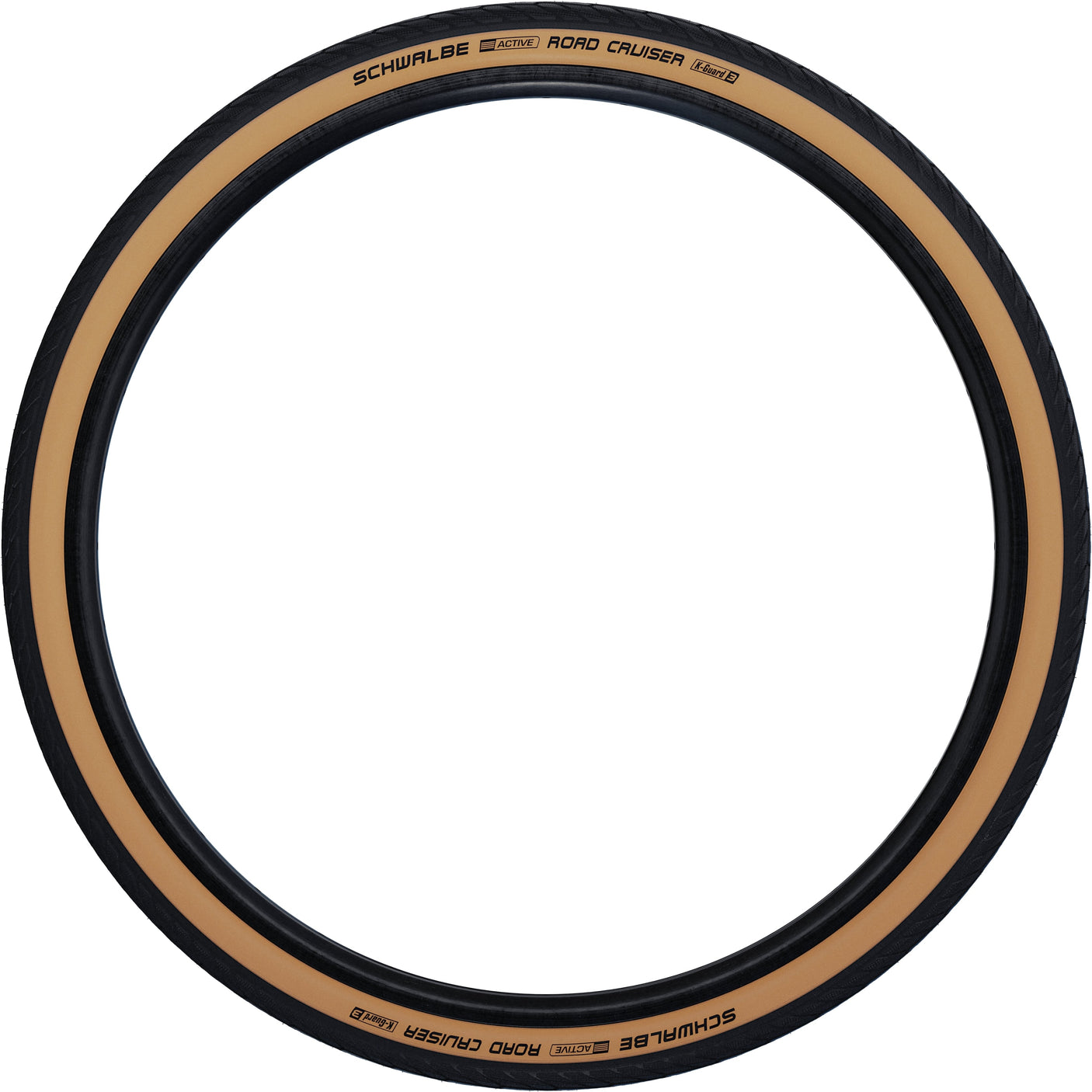 Schwalbe Road Cruiser Active pneu à tringle fil 27x1 1/4" KvlrGuard Green Compound beige/noir