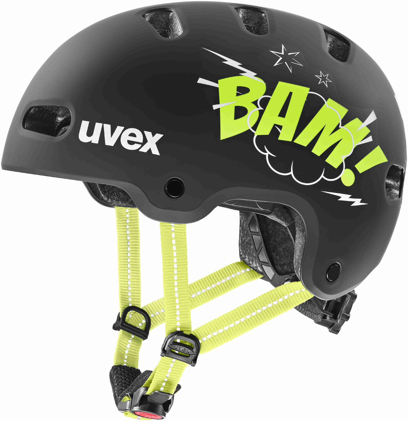 uvex Kid 4 Style Casque enfant Bam Black-Lime Mat