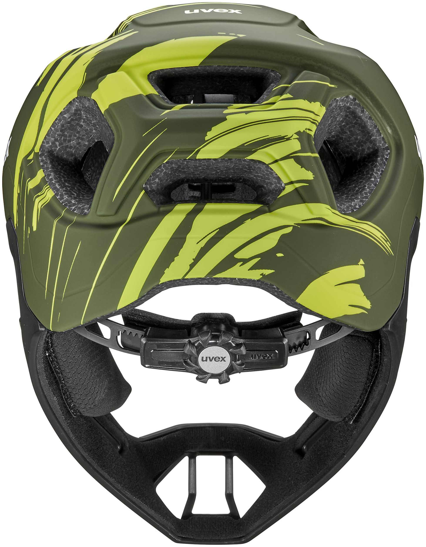 uvex React Jr. Casque intégral enfant Olive foncé mat
