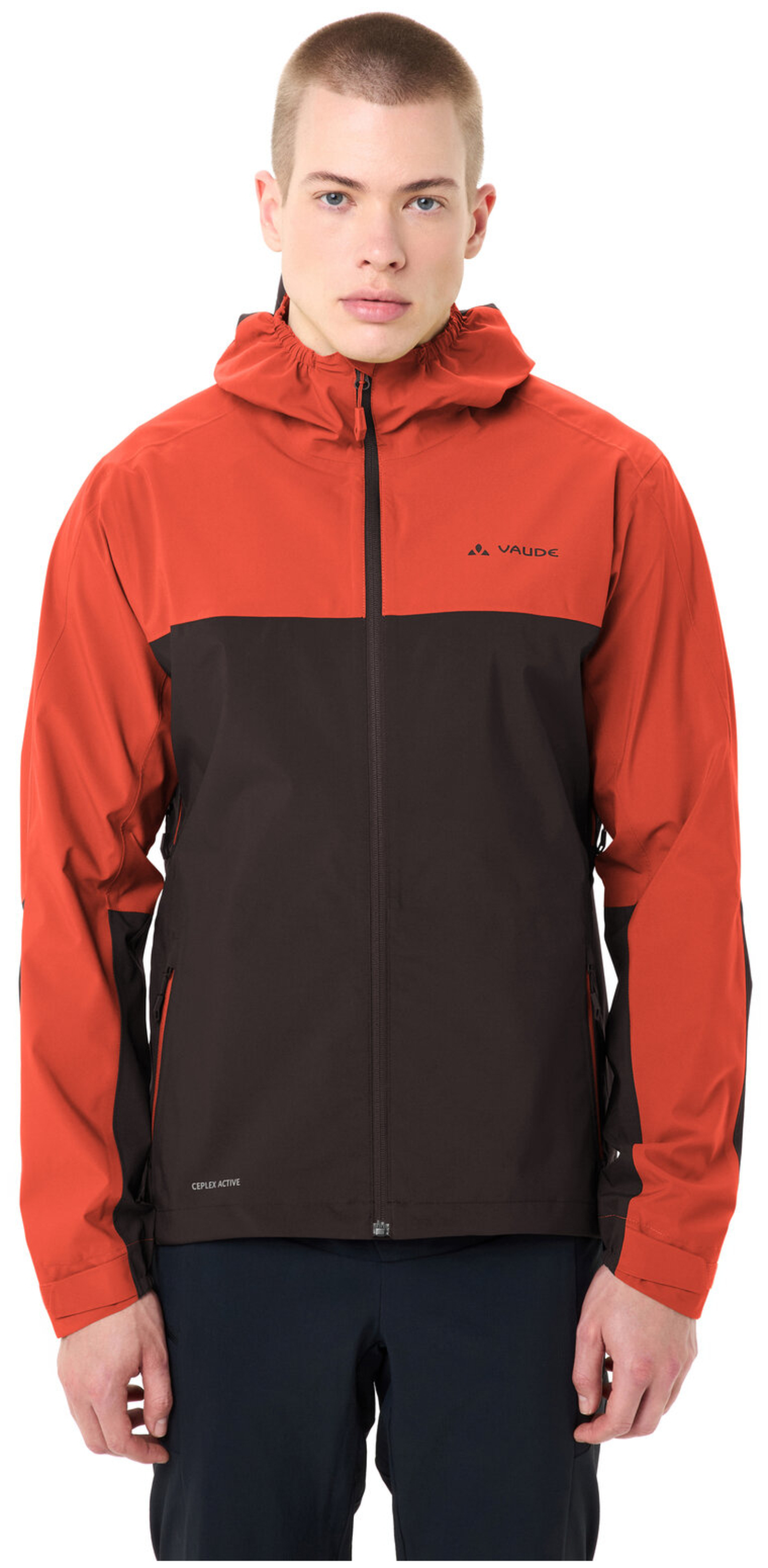 VAUDE Veste de pluie Moab pour homme rouge lumineux/noir
