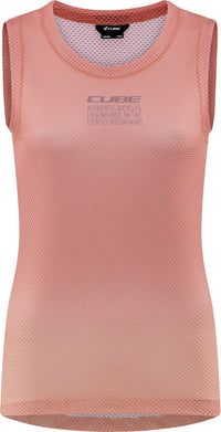 CUBE WS Maillot fonctionnel sans manches en mesh corail – aktuelle Variante