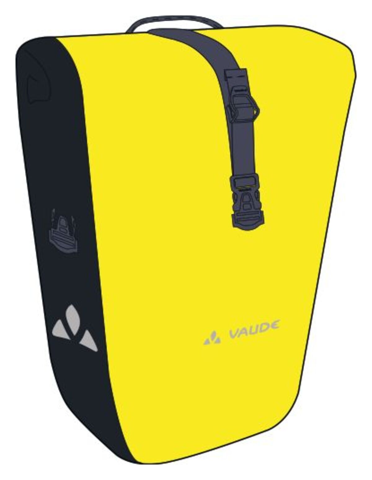 VAUDE Aqua Back sacoche de porte-bagages Single jaune/noir