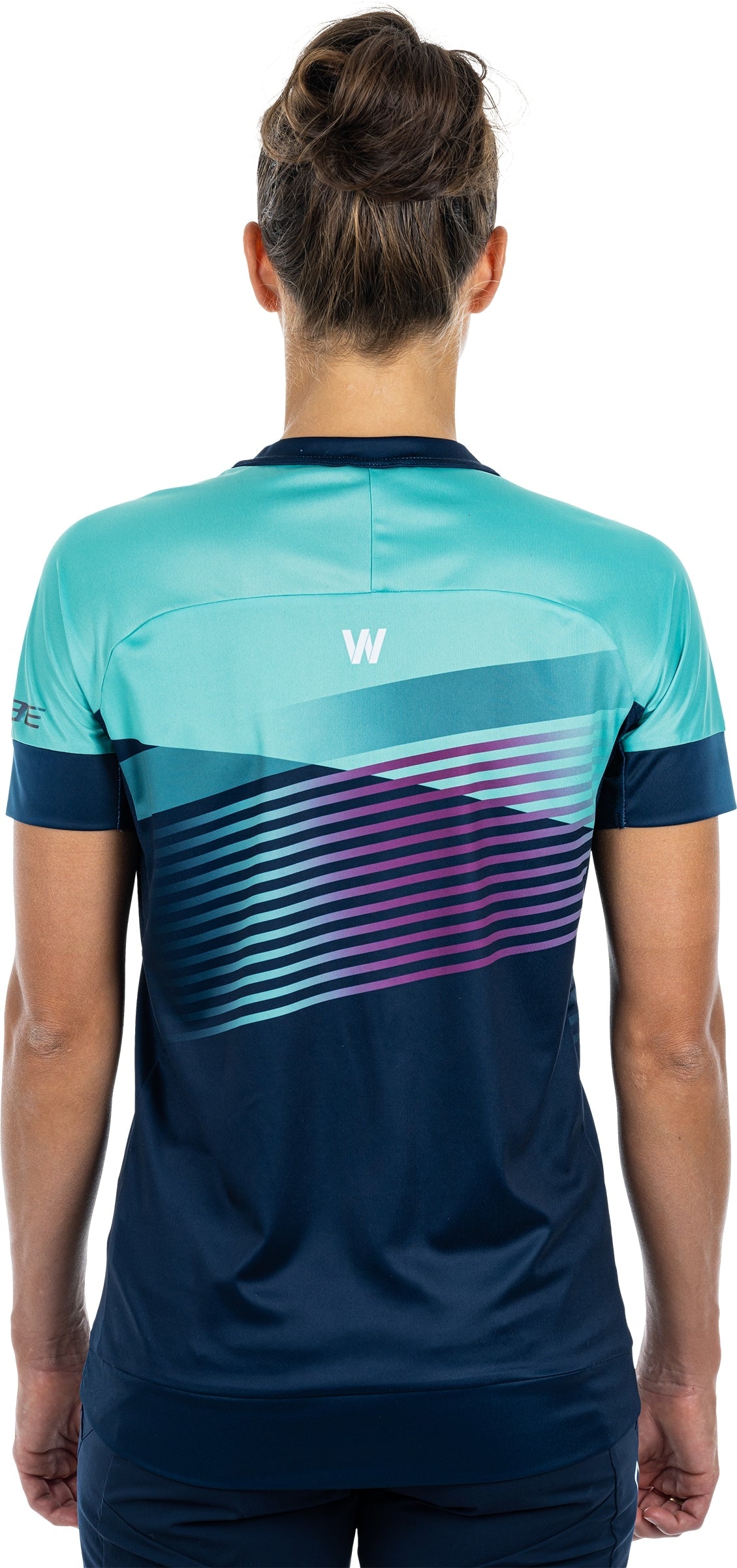 CUBE TEAMLINE WS Maillot col rond manches courtes blue´n´mint