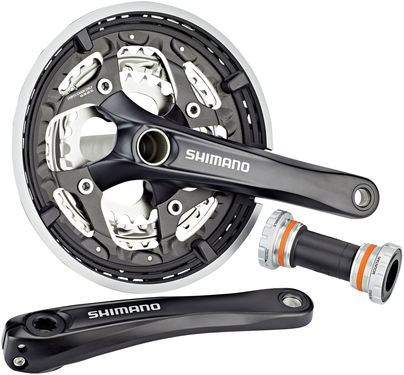 Shimano Trekking FC-T551 pédalier 3x10 48/36/26 dents incluant SM-BB52 noir
