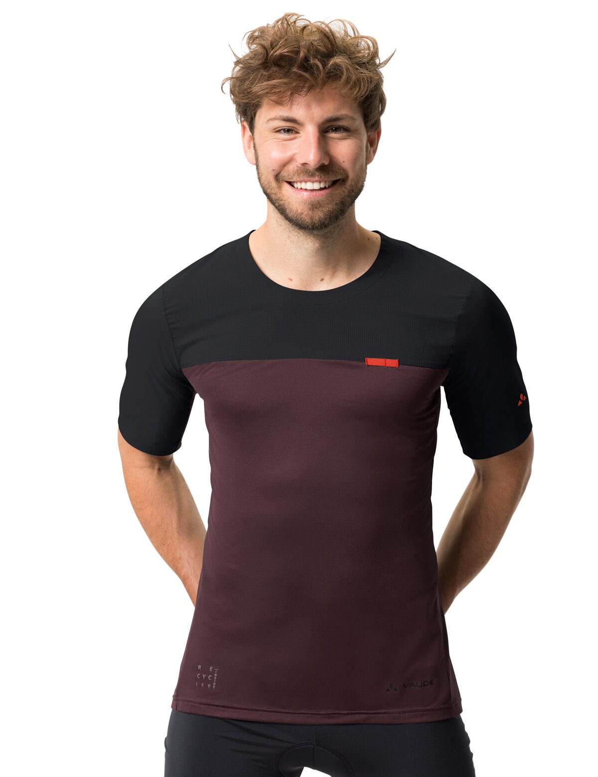 VAUDE Kuro II Maillot manches courtes homme rouge/noir