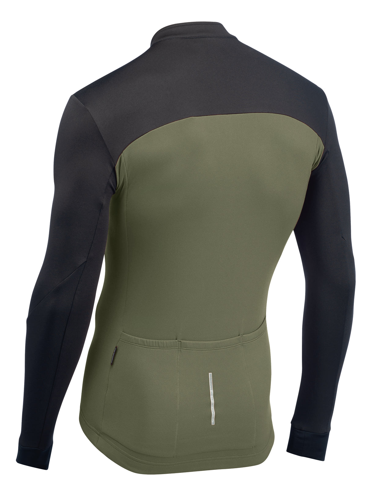 Northwave Force 2 Maillot ML Zip Intégral Noir/Vert Forêt