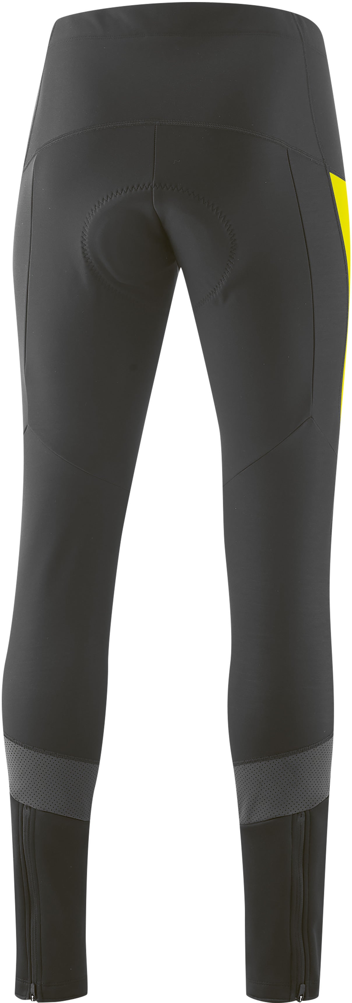 Pantalon Gonso Montana Hip 2 Softshell avec rembourrage pour homme noir/jaune