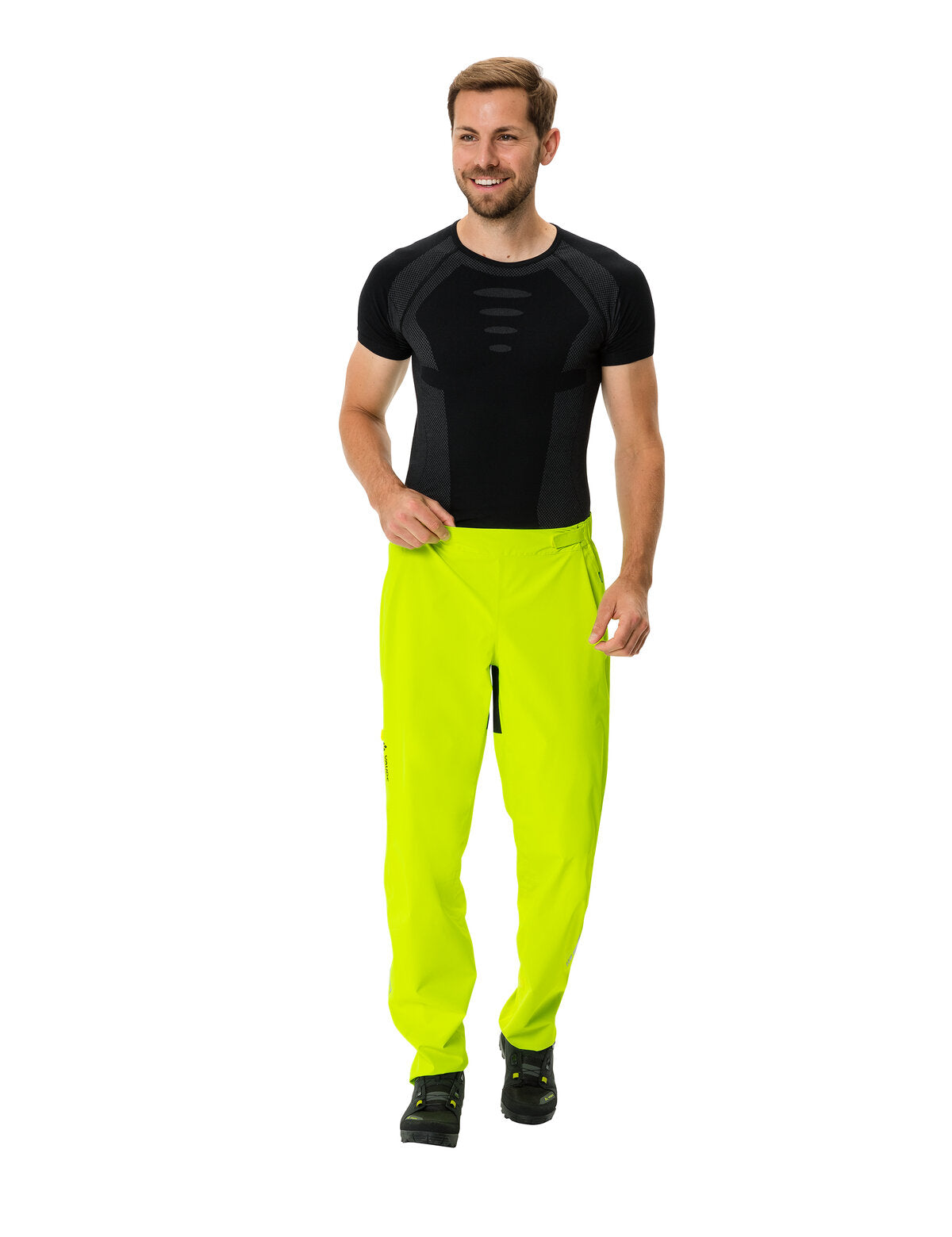 VAUDE Moab Rain Pants Homme jaune néon