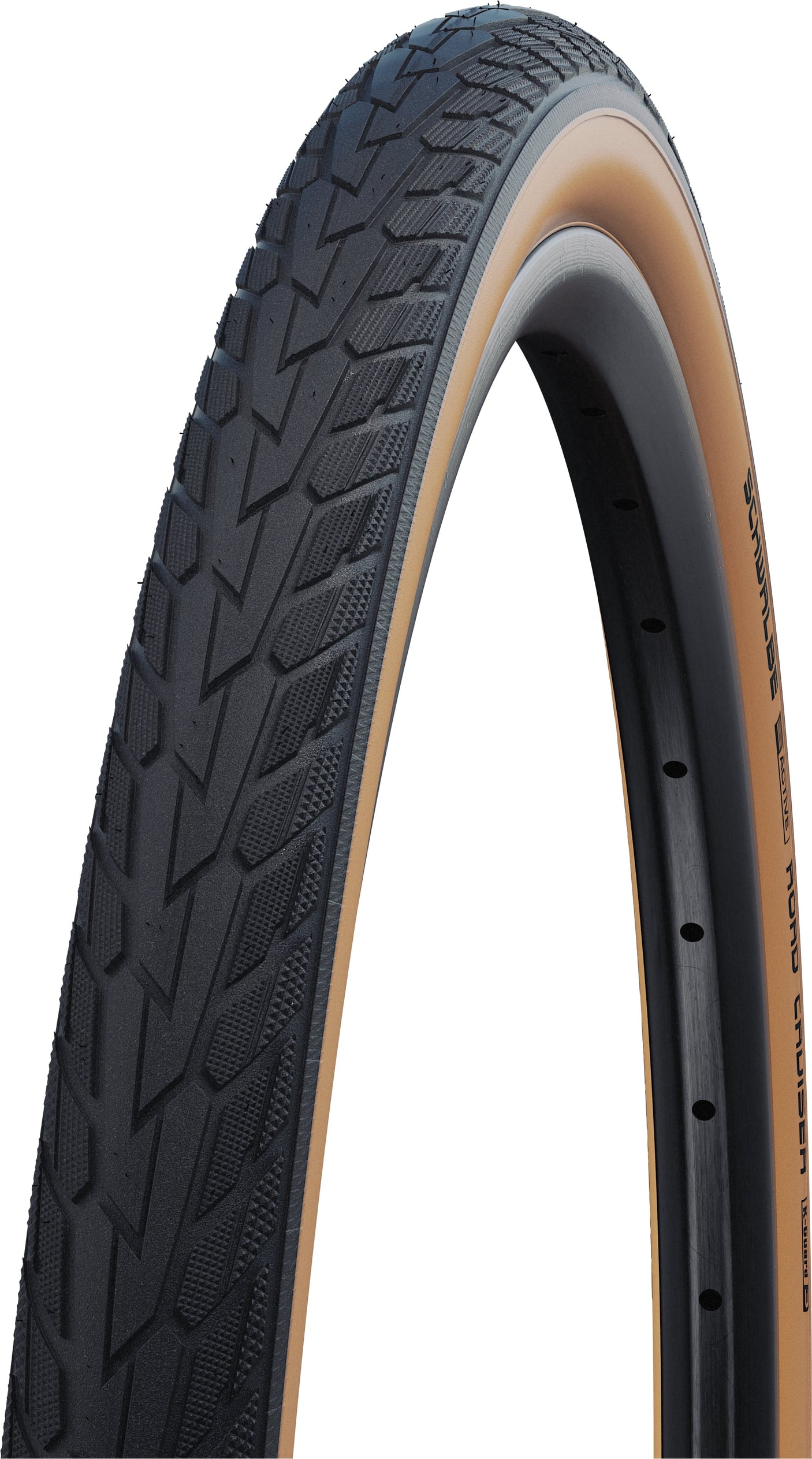 Schwalbe Road Cruiser Active pneu à tringle fil 27x1 1/4" KvlrGuard Green Compound beige/noir