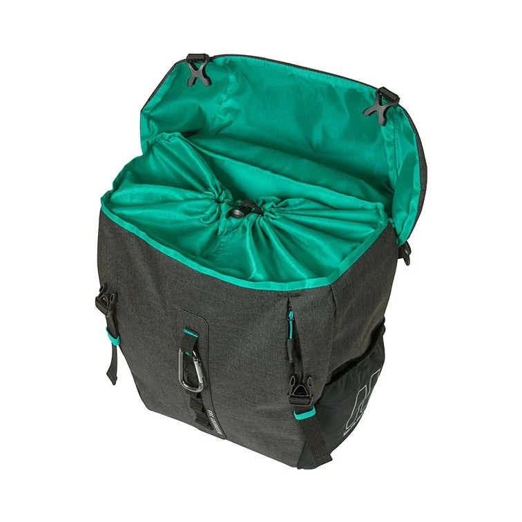 Basil Discovery 365D Sacoche simple pour porte-bagages M 9l noir/turquoise