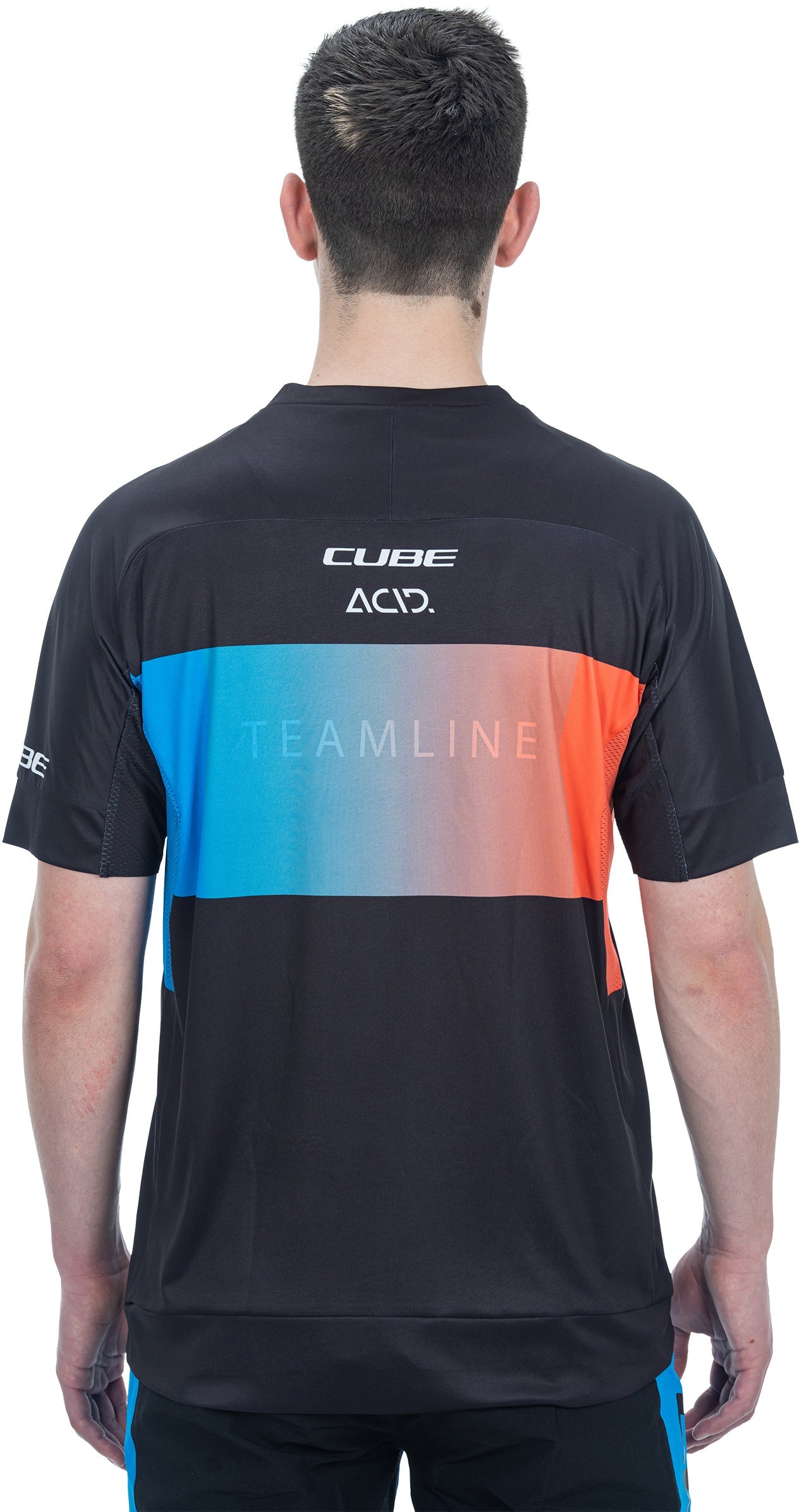CUBE TEAMLINE Maillot col rond manches courtes black´n´blue´n´red