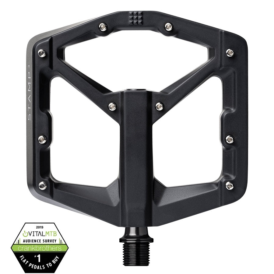 Crankbrothers Stamp 3 Large Magnesium pédale plateforme noire