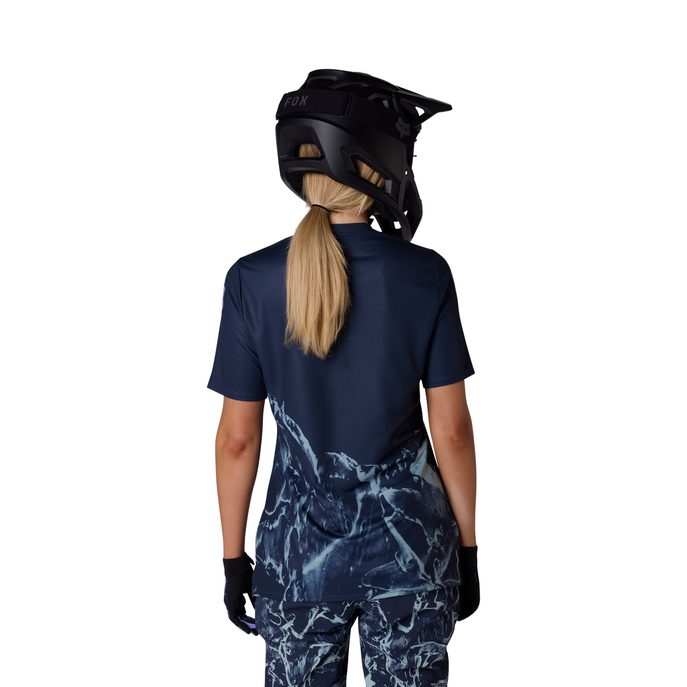 Fox W Ranger SS Maillot Img Print Bleu Arctique