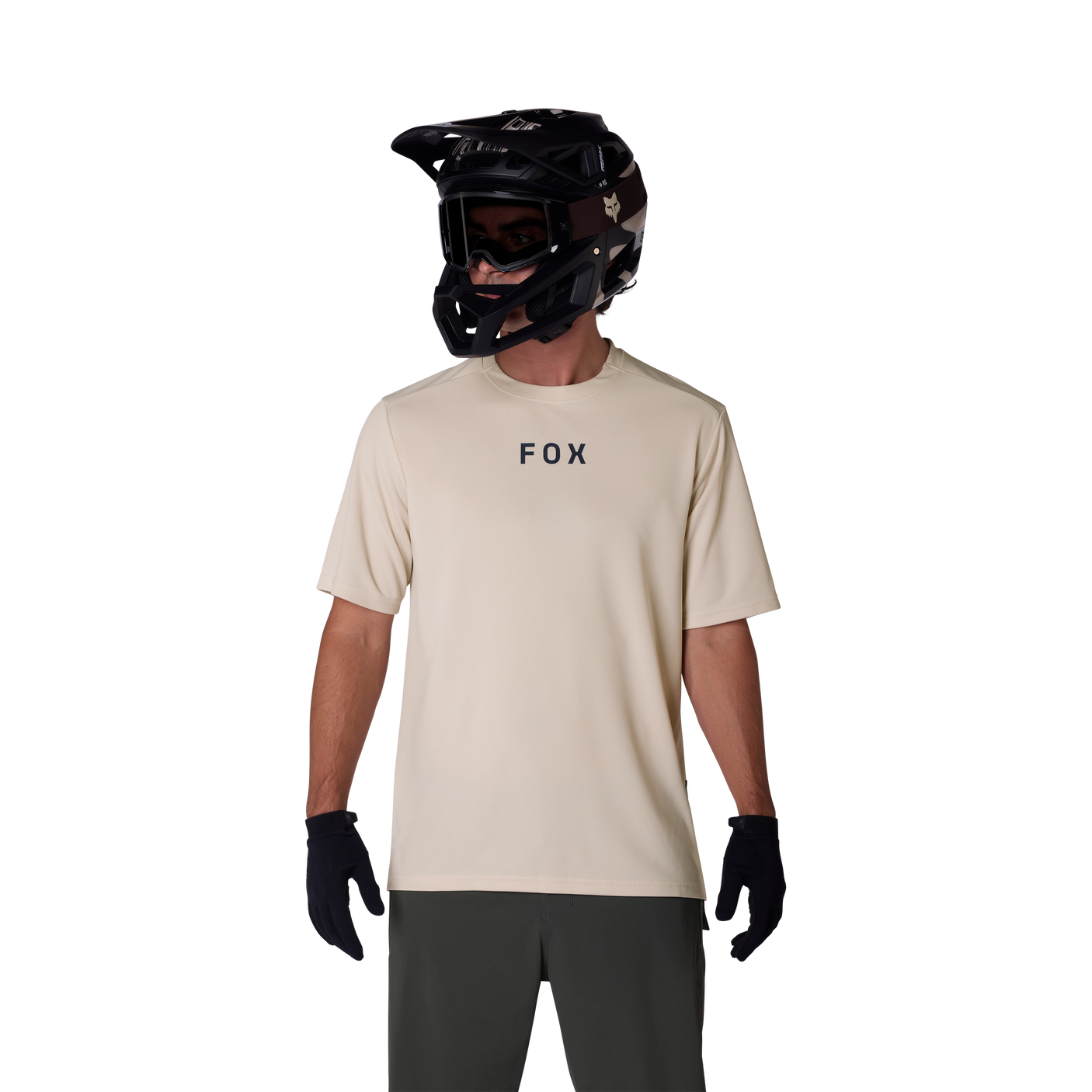 Fox Ranger SS Maillot Wordmark Craie