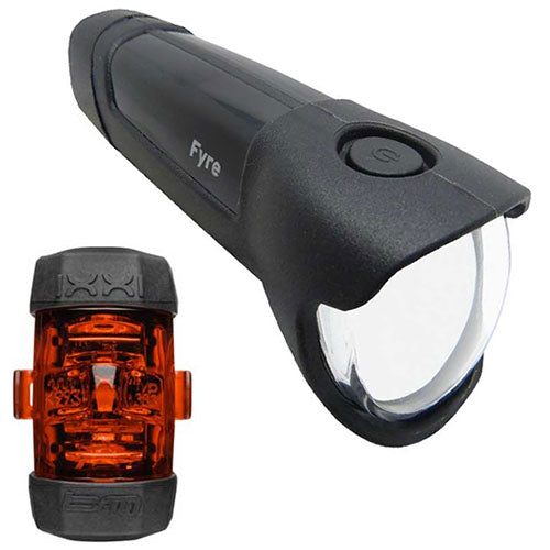 Busch + Müller IXON Fyre + IXXI Set d'éclairage noir/rouge
