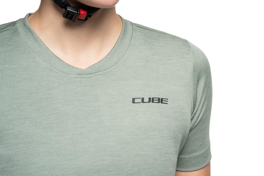 Cube GRAVEL WS Maillot manches courtes vert