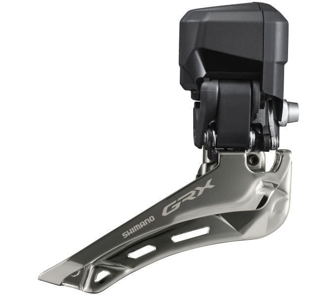 Shimano dérailleur avant GRX Di2 FD-RX825, 12 vitesses, DOWN-SWING, version à souder, capacité 17 dents, angle de bases 61-66°, ligne de chaîne 47 mm, grand plateau 48 dents,