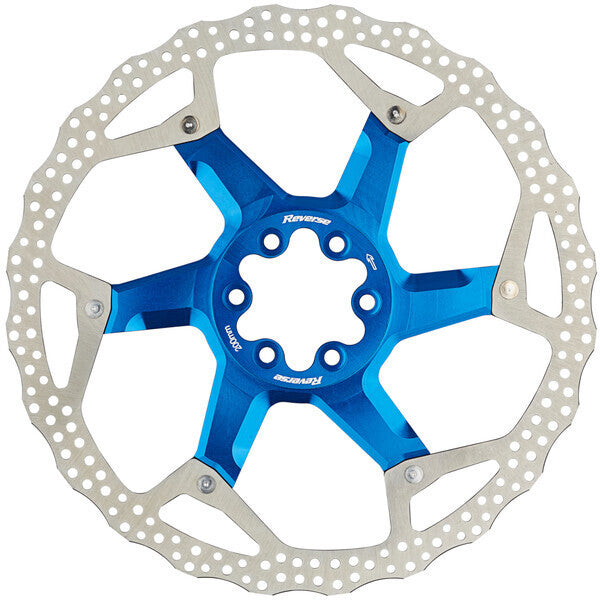 Disque de frein Reverse 6 trous Aluminium/Acier bleu