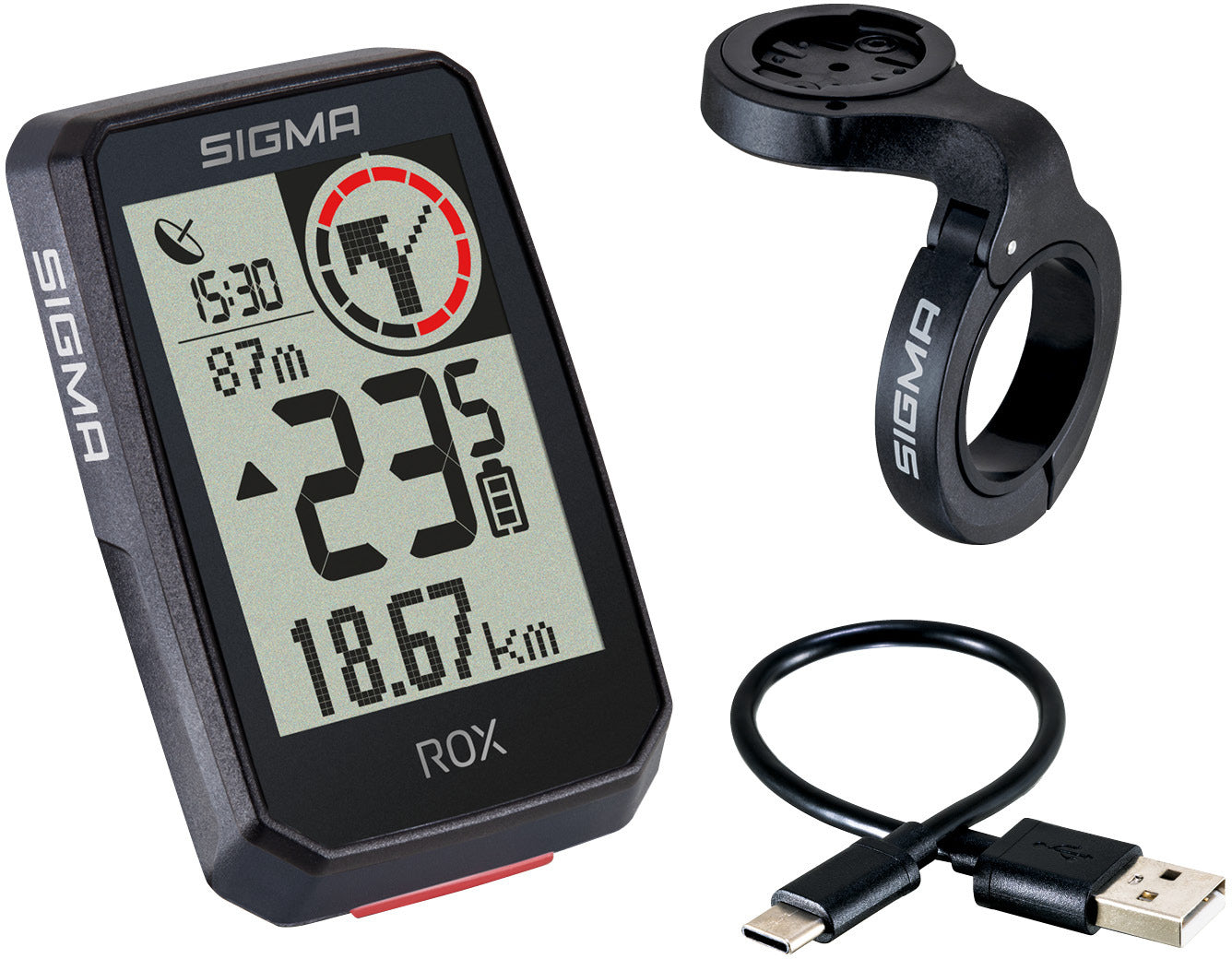 Sigma ROX 2.0 ordinateur de vélo incl. support GPS Butler noir