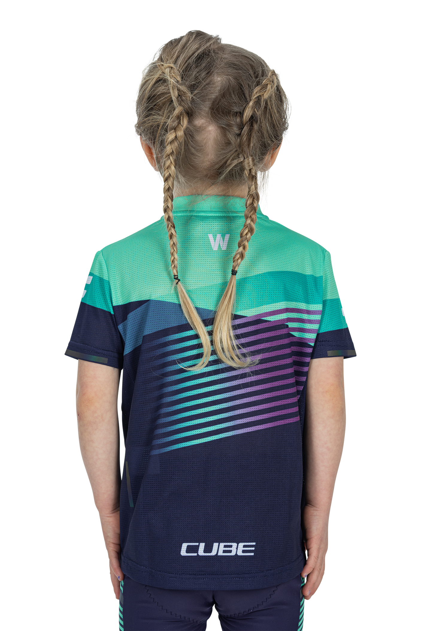 CUBE TEAMLINE Maillot ROOKIE manches courtes blue´n´mint