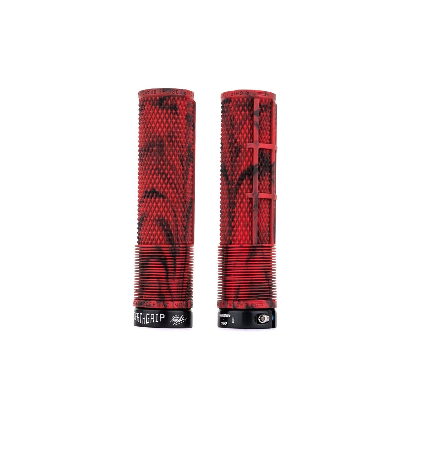DMR Brendog DeathGrip Lock-On poignées Ø31,3mm rouge marbré
