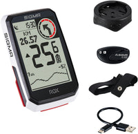 Sigma ROX 4.0 ordinateur de vélo Set incluant support de potence + ceinture cardio blanche – aktuelle Variante