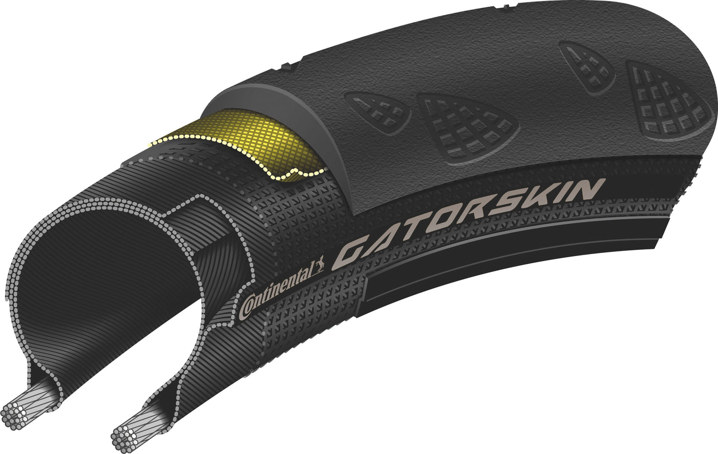 Continental Gatorskin pneu pliant 700x25C DuraSkin noir