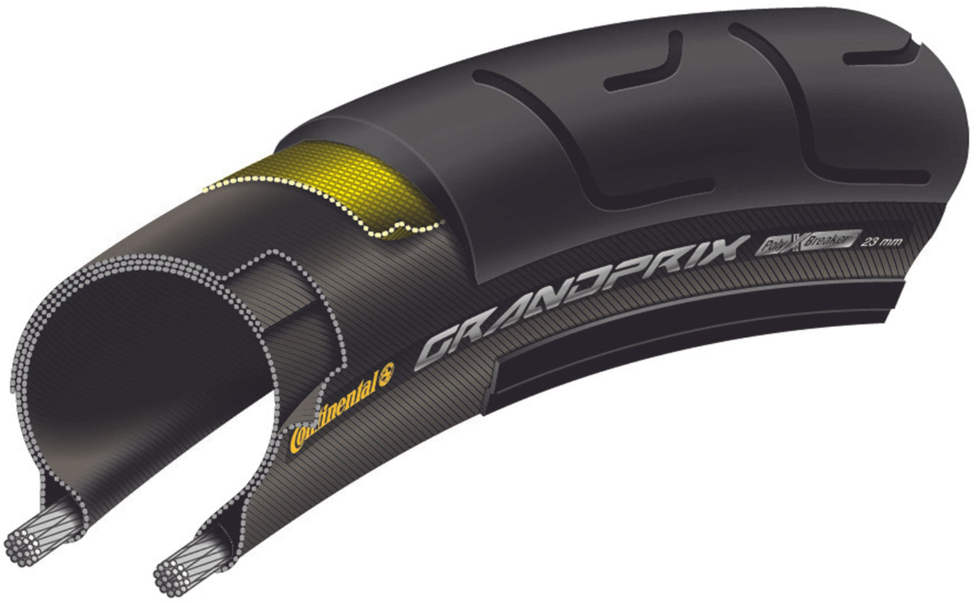 Continental Grand Prix pneu pliant 28" noir