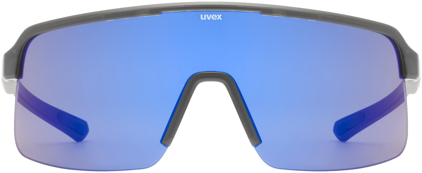 uvex Dyrt Lunettes de vélo Smoke Mat / Mirror Blue