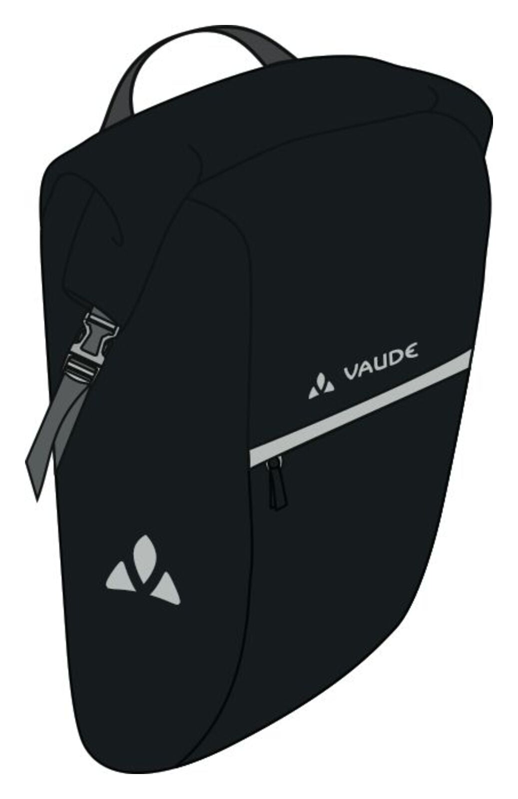 VAUDE Road Master Roll-It Sacoche de vélo 18 + 4l noir