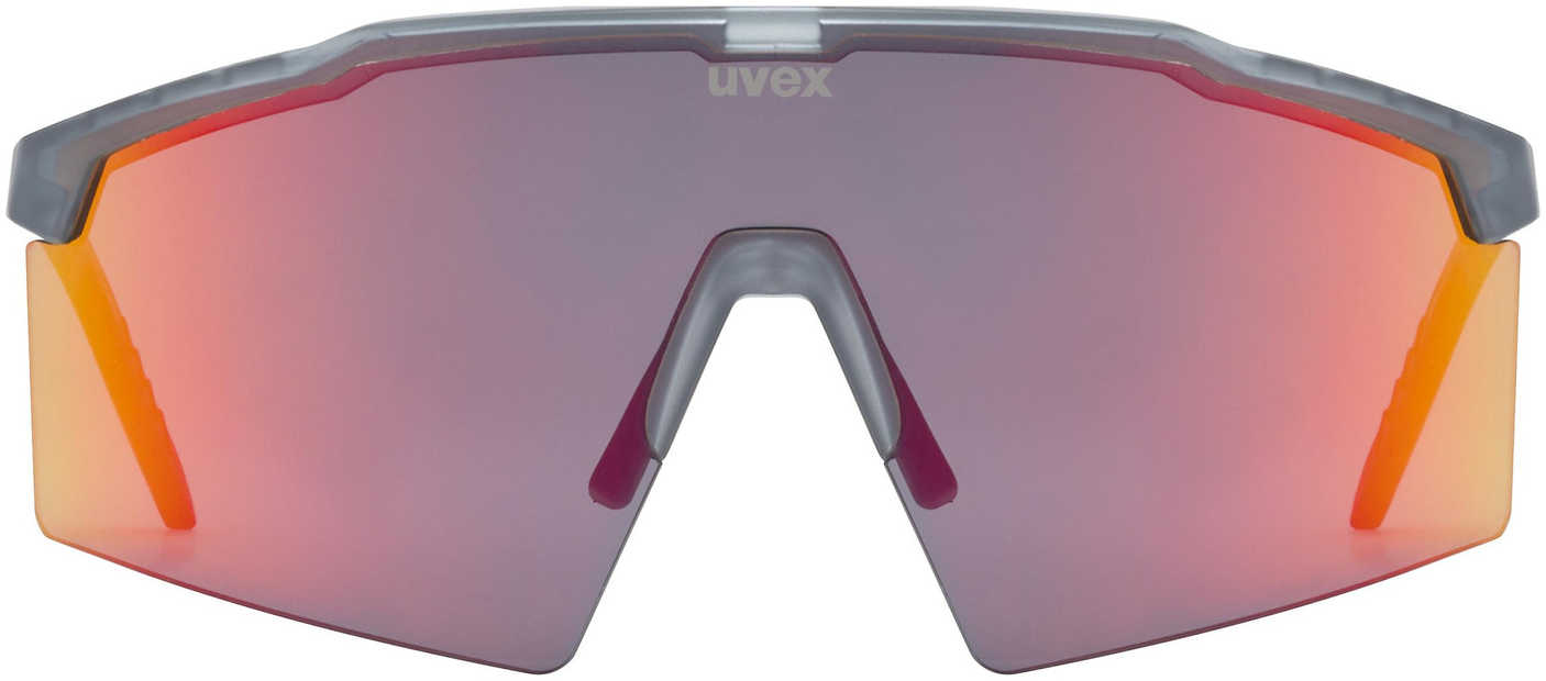 uvex Flowline Lunettes de vélo Smoke Mat / Mirror Red