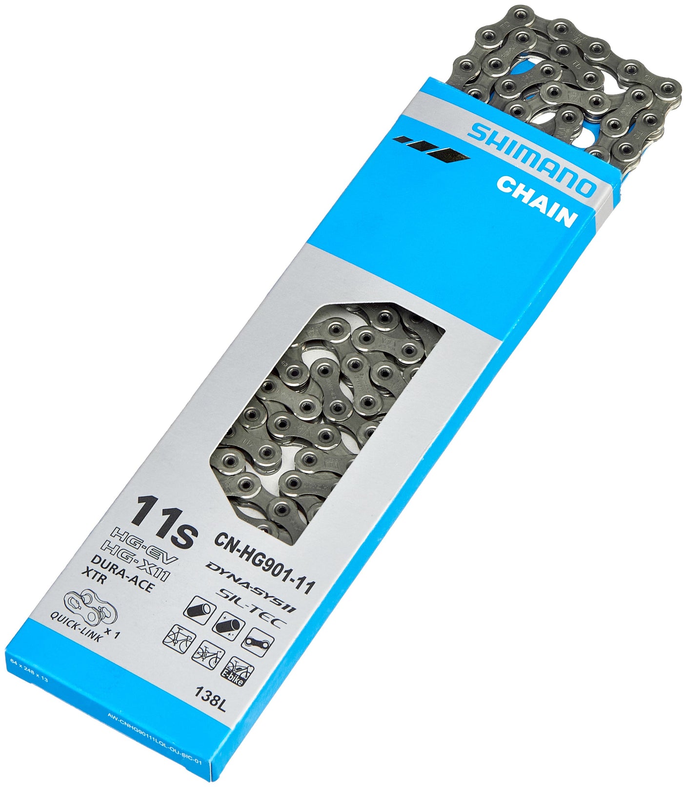 Chaîne Shimano CN-HG901 11 vitesses avec attache rapide incluse