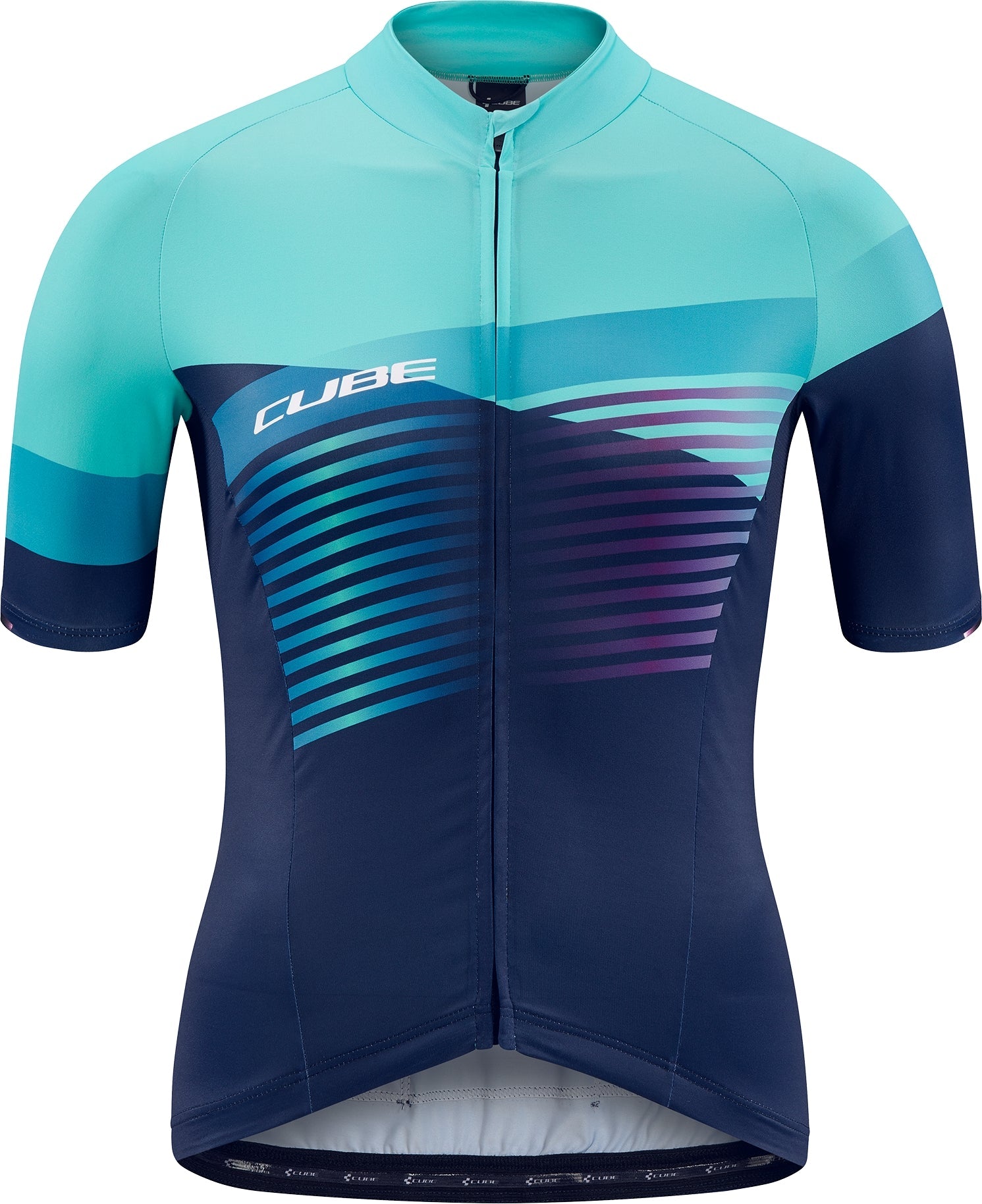 CUBE TEAMLINE WS Maillot manches courtes blue´n´mint