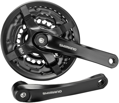 Shimano FC-TY501 pédalier 6/7/8 vitesses 42-34-24 dents avec protège-chaîne noir