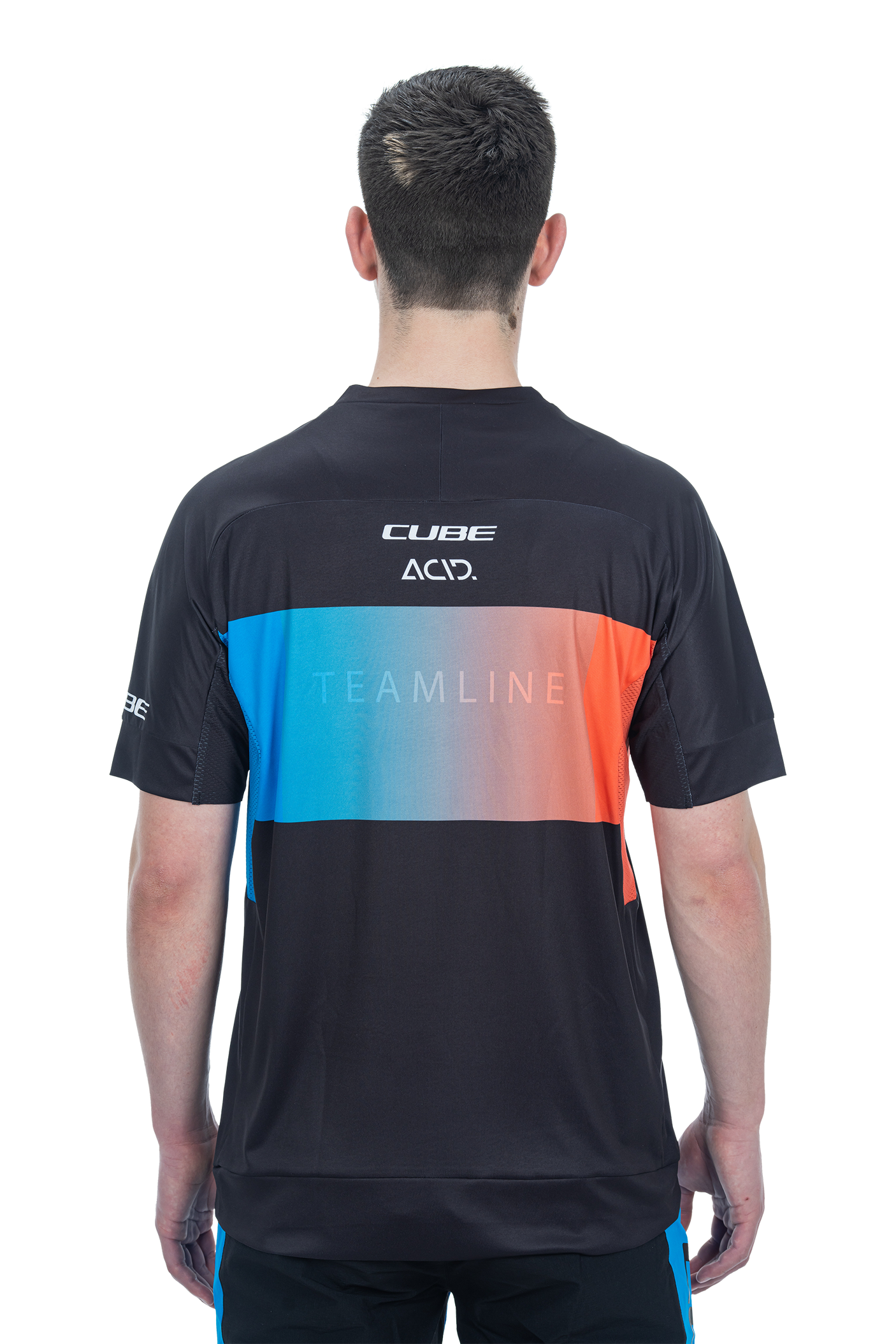 CUBE TEAMLINE Maillot col rond manches courtes black´n´blue´n´red