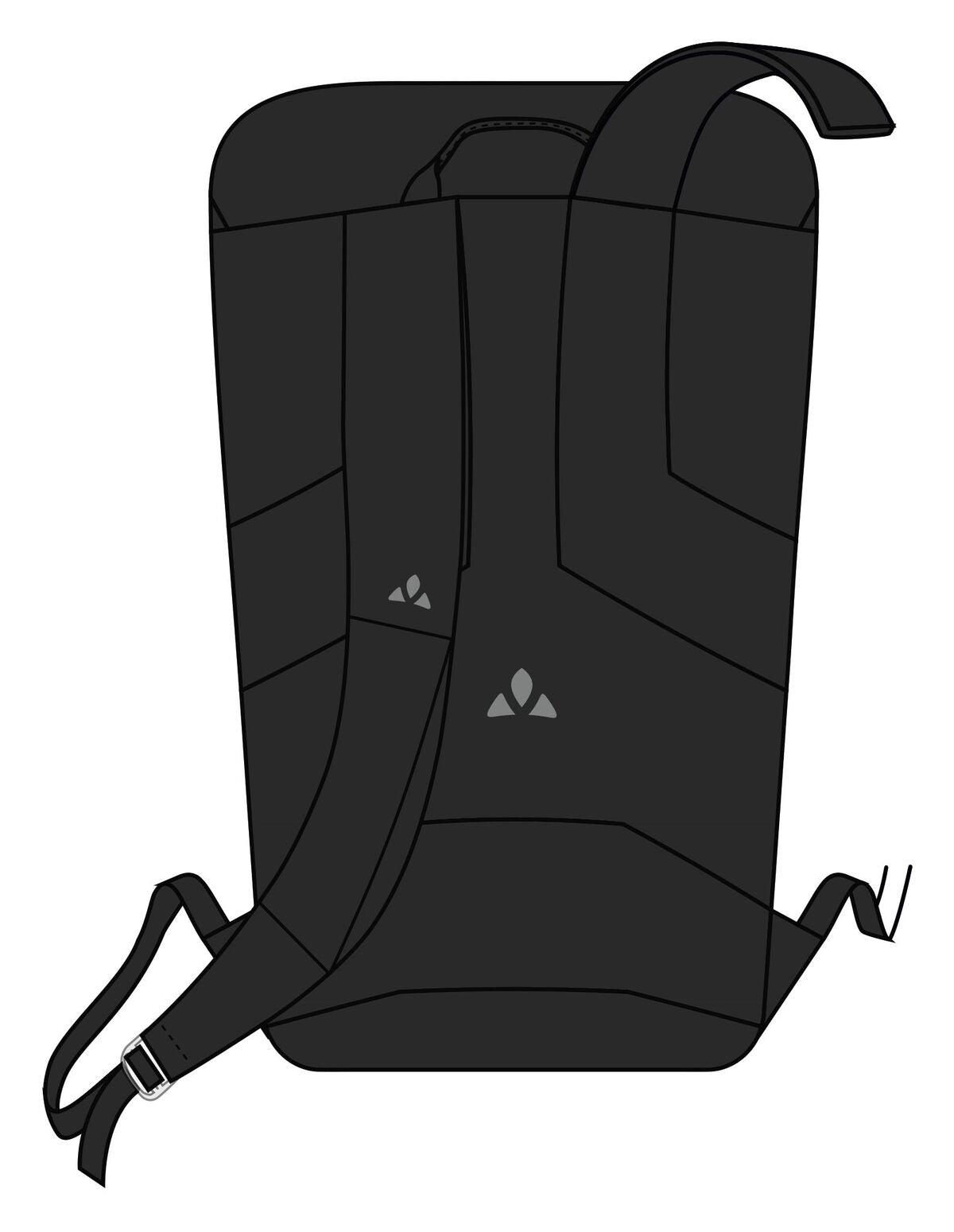 VAUDE Cycle 28 II 2en1 sacoche et sac à dos de vélo noir