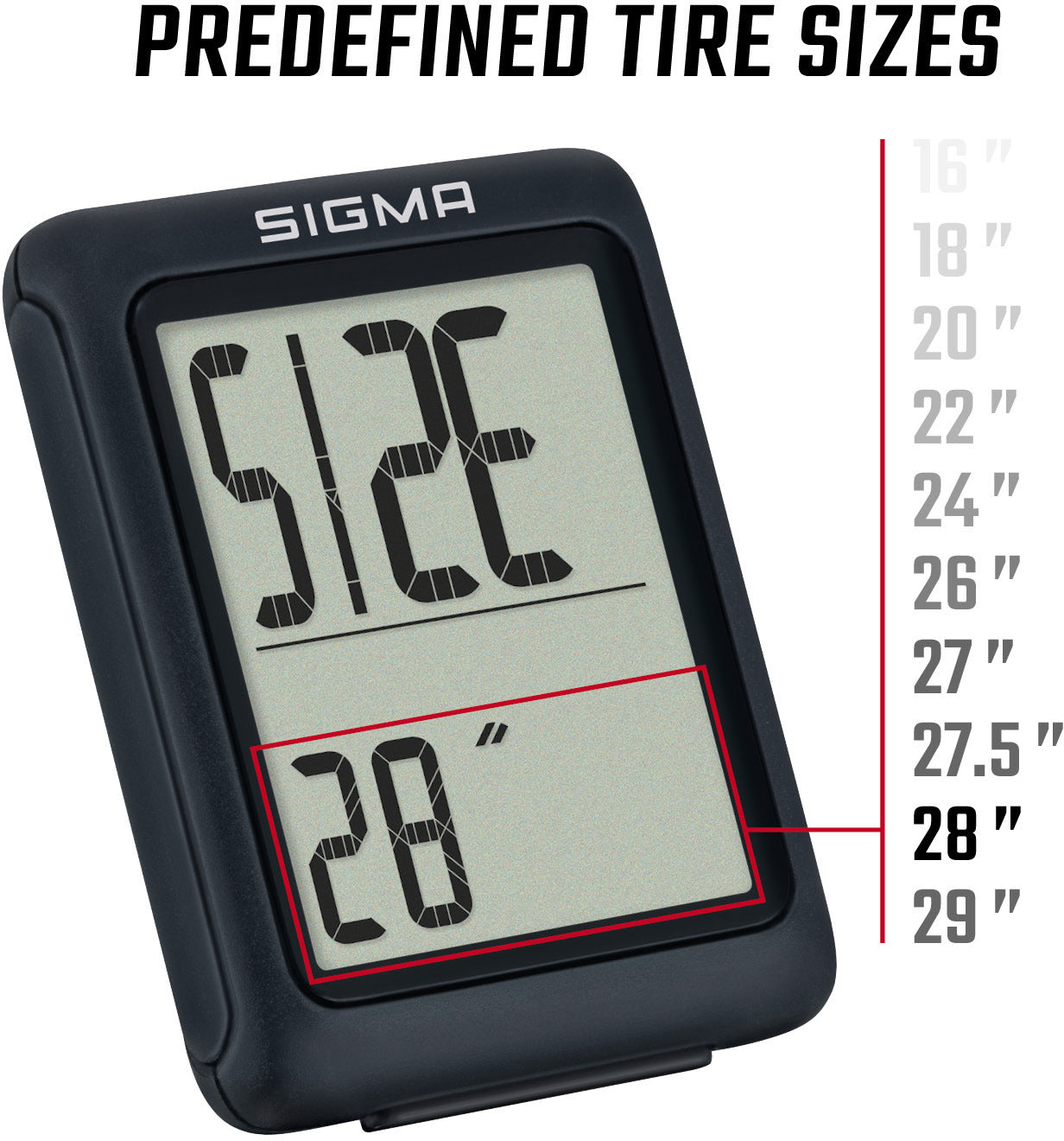 Sigma BC 5.0 compteur de vélo filaire